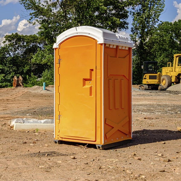 how often are the portable restrooms cleaned and serviced during a rental period in Ralston Iowa